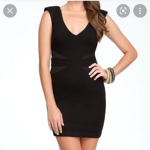 Bebe Black dress with Mesh, size M